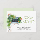 Carte Nous avons déplacé la boîte aux lettres de couleur (Devant / Derrière)