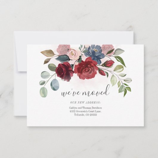 Carte Nous Avons Déplacé L'Aquarelle D'Adresse Faire-par (Devant)