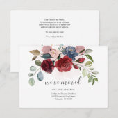 Carte Nous Avons Déplacé L'Aquarelle D'Adresse Faire-par (Devant / Derrière)