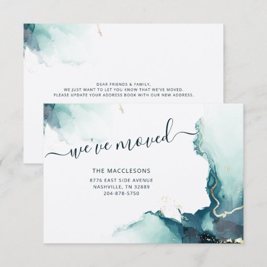 Carte Nous avons déplacé le changement d'adresse (Devant / Derrière)