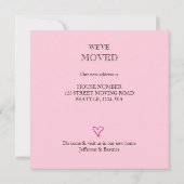 Carte Nous avons déplacé le changement d'adresse en lett (Dos)