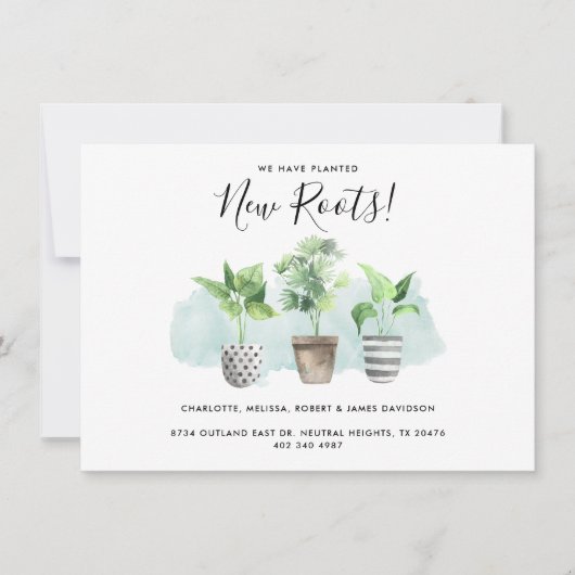 Carte Nous avons déplacé les Plantes de nouvelles racine (Devant)