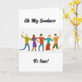 CARTE "NOUS AVONS ENTENDU LA NOUVELLE **FÉLICITATI (Fleur jaune)