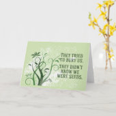 Carte Nous Avons Été Des Graines Citation Inspirationnel (Fleur jaune)