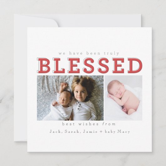 Carte nous avons été vraiment bénis (Devant)