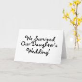 Carte Nous avons survécu à nos filles Mariage (Fleur jaune)