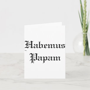 Carte Nous avons un nouveau pape