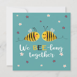 Carte Nous BEE long avec les abeilles et les fleurs Vale