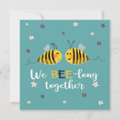 Carte Nous BEE long avec les abeilles et les fleurs Vale (Devant)
