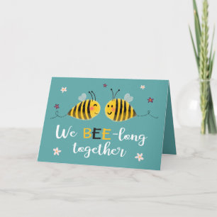 Carte Nous BEE long avec les abeilles et les fleurs Vale