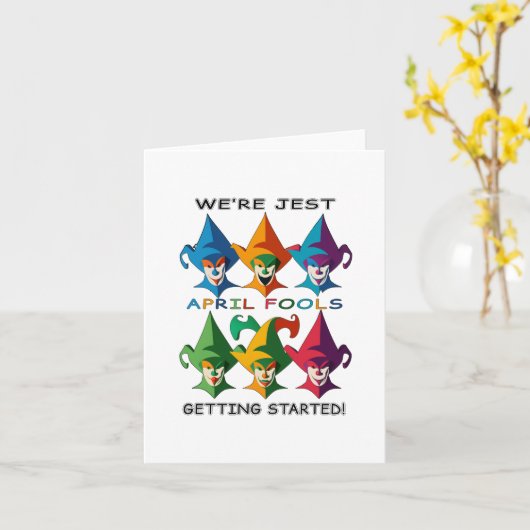 Carte Nous commençons à peine - Un Avril Fools Design (Fleur jaune)