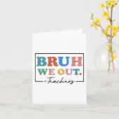 Carte Nous dehors professeurs fin d'année scolaire profe (Fleur jaune)