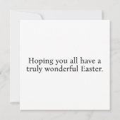 Carte Nous Espérons Que Vous Avez Tous Une Bonne Pâques (Dos)