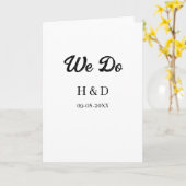 CARTE NOUS FAISONS COUPLE NOM LETTRE DATE DE MARIAGE SIM (Fleur jaune)