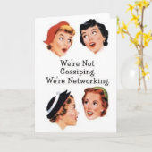 Carte Nous faisons du réseautage - PAS des commérages !  (Fleur jaune)