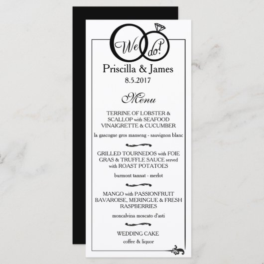 Carte Nous faisons Mariage (Devant / Derrière)