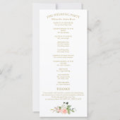 Carte Nous faisons Pink Blush Rose Floral Gold Wedding P (Dos)