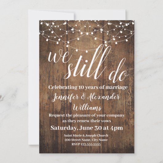 Carte Nous faisons toujours une célébration de mariage d (Devant)