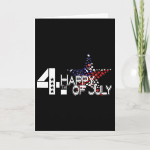 Carte Nous Joyeuse fête de l'indépendance 4 juillet Star