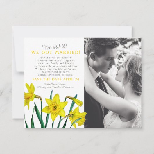 Carte Nous l'avons fait mariage fête de mariage économis (Devant)