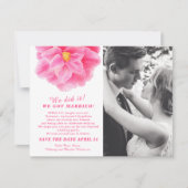 Carte Nous l'avons fait marié à la fête de mariage rose  (Devant)