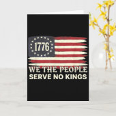 Carte Nous Le Peuple 1776 Drapeau Américain Ne Servons A (Fleur jaune)