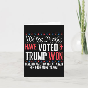 Carte Nous, le Peuple, Avons Voté Et Trump A Gagné Méga 