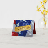 Carte Nous Le Peuple Drapeau Américain (Fleur jaune)