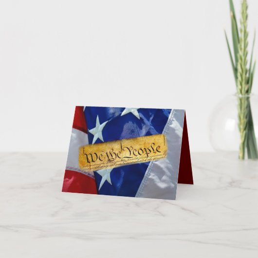 Carte Nous Le Peuple Drapeau Américain (Devant)