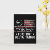 Carte Nous le peuple Foxtrot Delta Tango Drapeau Usa 864 (Fleur jaune)