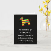 Carte Nous méritons tous une Pinata libre pour battre et (Fleur jaune)