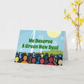 Carte Nous méritons un New Deal vert (Fleur jaune)