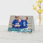Carte Nous papa de coeur ! (Fleur jaune)