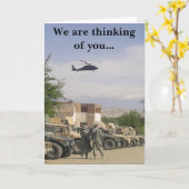 Carte Nous pensons à vous... (Fleur jaune)