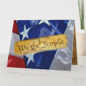 Carte Nous Peuple Constitution Américaine Et Drapeau (Dos)