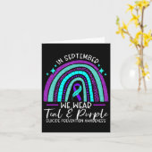 Carte Nous Portons Une Sensibilisation Turquoise Et Viol (Fleur jaune)