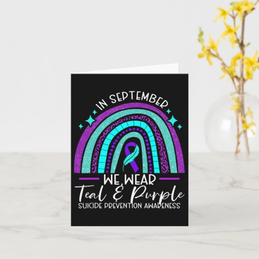 Carte Nous Portons Une Sensibilisation Turquoise Et Viol (Fleur jaune)