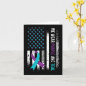 Carte Nous Portons Violet Et Turquoise (Fleur jaune)