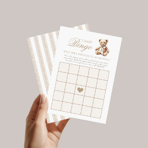 Carte Nous Pouvons Attendre Baby shower Bingo Jeu