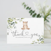 Carte Nous pouvons attendre baby shower merci (Debout devant)