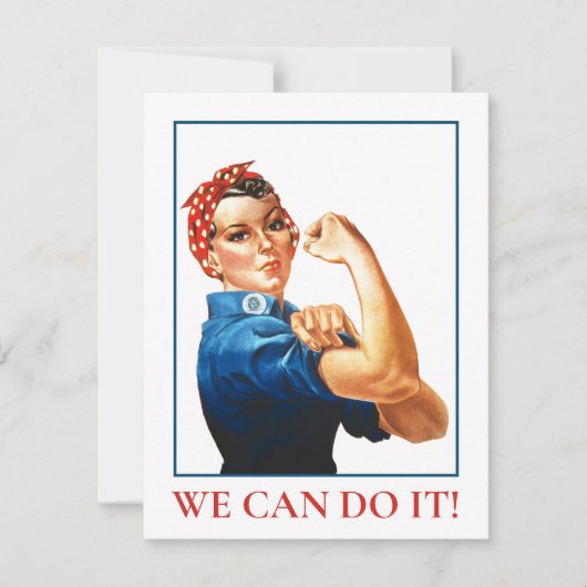Carte Nous Pouvons Le Faire Rosie Riveter Femmes Power 2 (Devant)