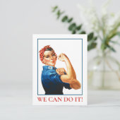 Carte Nous Pouvons Le Faire Rosie Riveter Femmes Power 2 (Debout devant)