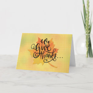 Carte Nous remercions les amis de Thanksgiving Maple