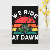 Carte Nous roulons à l'aube poussette tondeuse à gazon b (Fleur jaune)