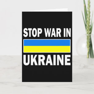 Carte Nous sommes avec l'Ukraine Ukraine libre Arrêtez l