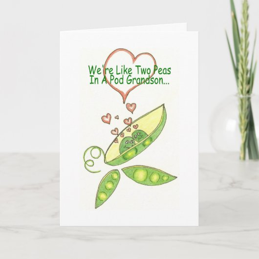 Carte Nous sommes comme deux pois dans une salutation de (Devant)