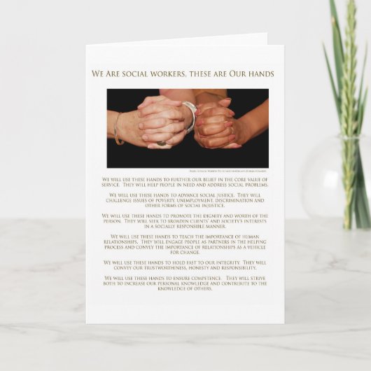 Carte Nous sommes des assistants sociaux (Devant)