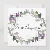 Carte Nous sommes Engaged Watercolor Fleurs sauvages Lav (Devant)