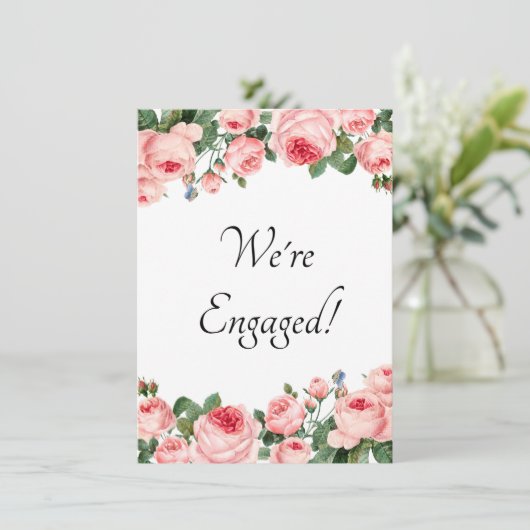 Carte Nous sommes engagés dans le Blushing Rose rose (Debout devant)