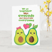 Carte Nous sommes ensemble Avocado Love Anniversaire Ann (Fleur jaune)